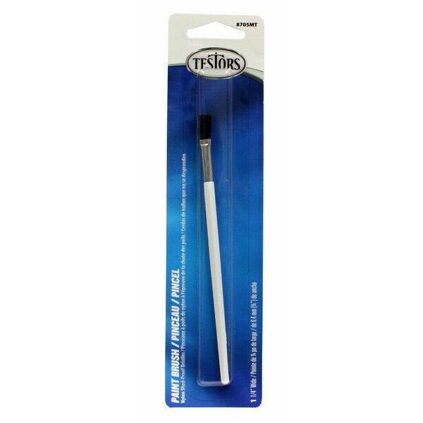Testors Economy 1/4" Flat Paint Brush - Testors - ModelCars.com