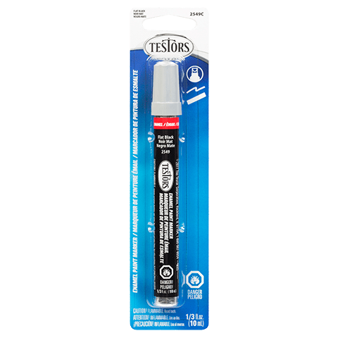 Testors Enamel Marker Black - Flat - Carded - Testors - ModelCars.com