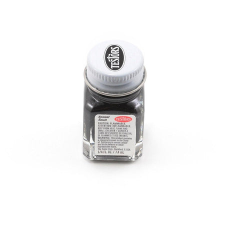 Testors Flat Black Enamel Paint 1/4oz - Testors - ModelCars.com