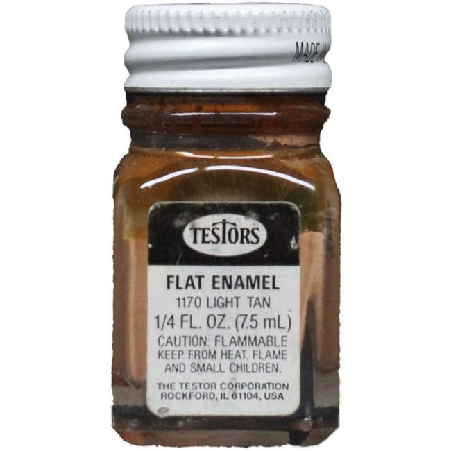 Testors Flat Enamel Paint Light Tan 0.25 oz - Testors - ModelCars.com