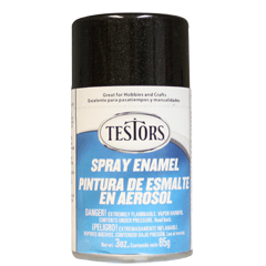 Testors Spray Finishing Enamel Black Metallic 3oz - Testors - ModelCars.com