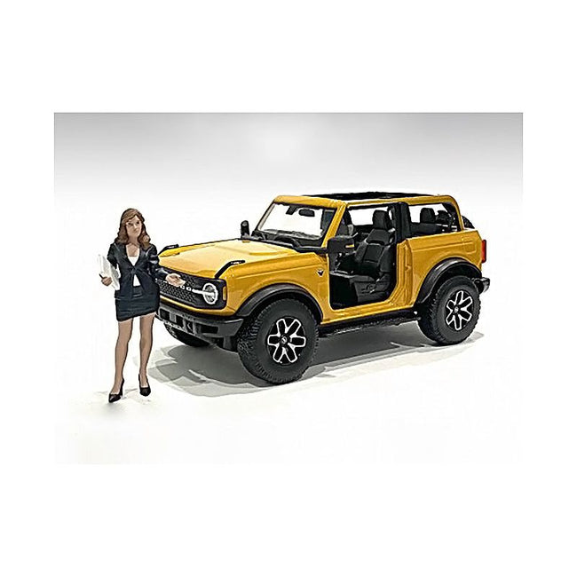 "The Dealership" Female Salesperson Figurine for 1/24 Scale Models by American Diorama - American Diorama - ModelCars.com