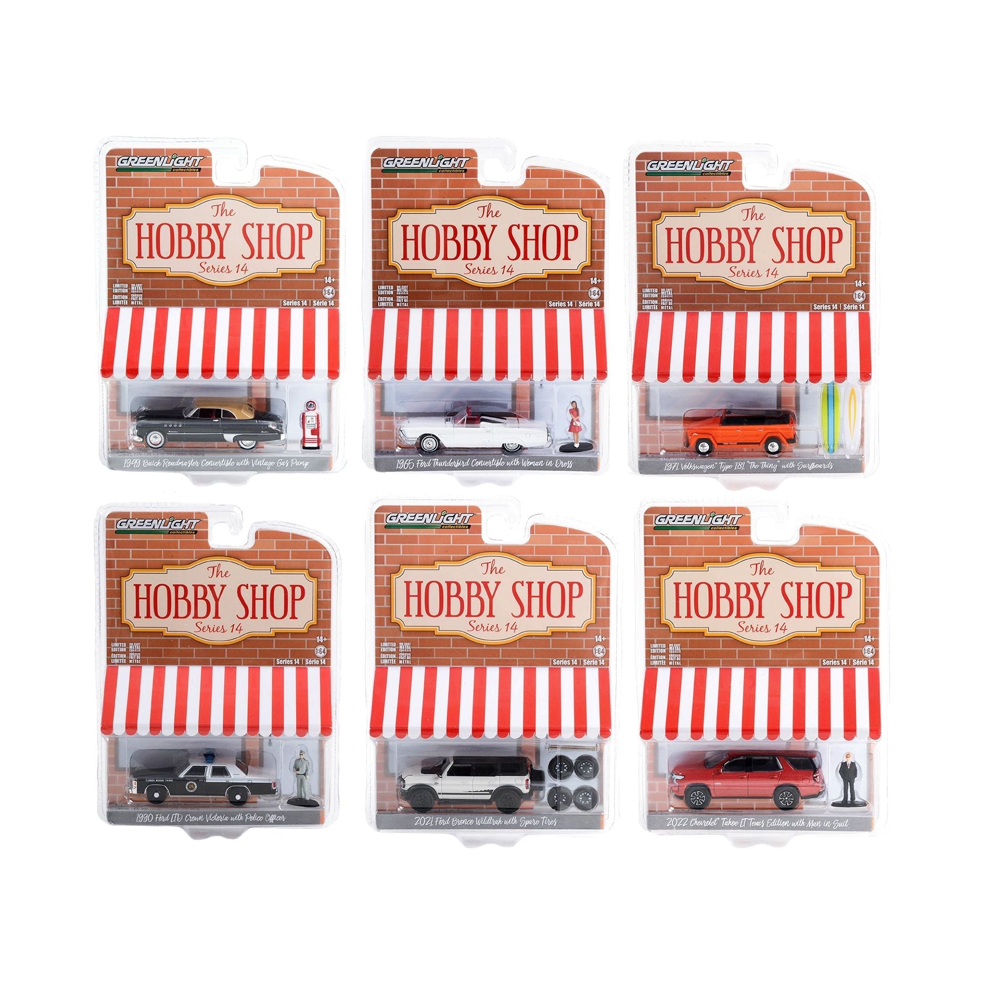 "The Hobby Shop" Set of 6 pieces Series 14 1/64 Diecast Model Cars by Greenlight - Greenlight - ModelCars.com