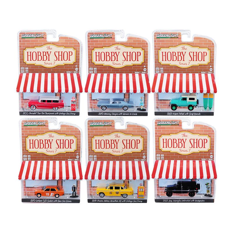 "The Hobby Shop" Set of 6 pieces Series 7 1/64 Diecast Model Cars by Greenlight - Greenlight - ModelCars.com