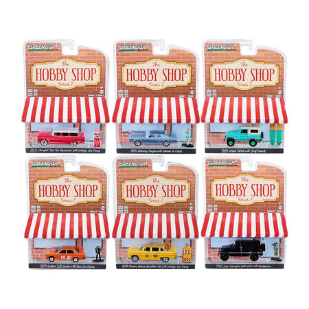 "The Hobby Shop" Set of 6 pieces Series 7 1/64 Diecast Model Cars by Greenlight - Greenlight - ModelCars.com