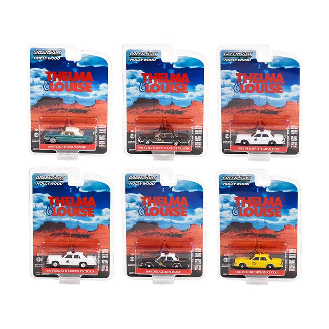 "Thelma & Louise" (1991) Movie Set of 6 pieces "Hollywood Special Edition" 1/64 Diecast Model Cars by Greenlight - Greenlight - ModelCars.com