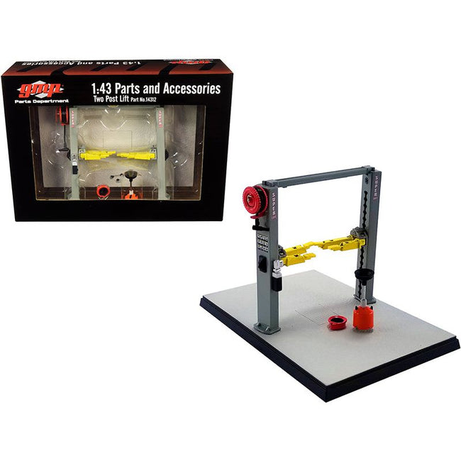 Two Post Lift Gray for 1/43 Scale Model Cars by GMP - GMP - ModelCars.com