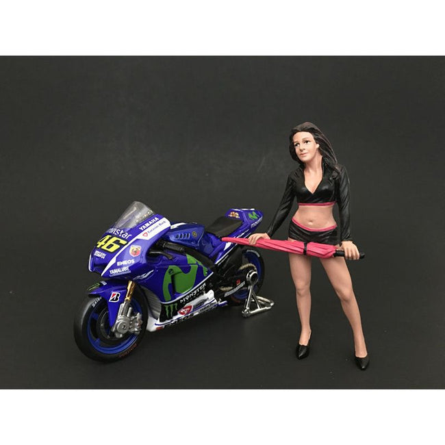 Umbrella Girl I Figure For 1:18 Scale Models by American Diorama-American Diorama-ModelCars.com