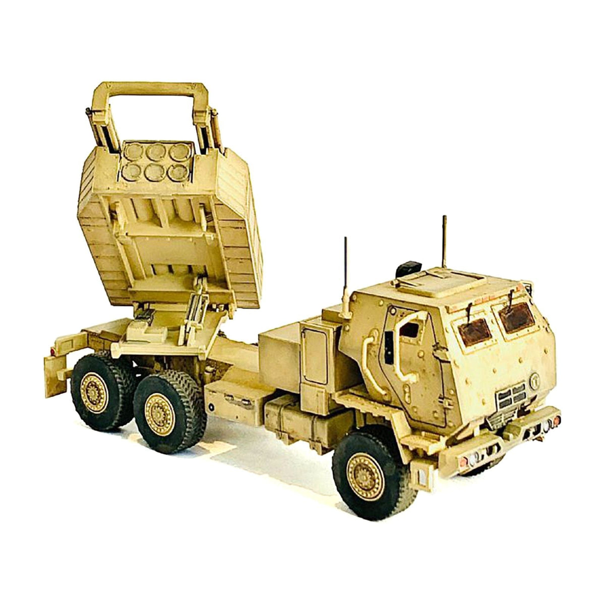 United States M142 High Mobility Artillery Rocket System (HIMARS) Desert Camo "NEO Dragon Armor" Series 1/72 Plastic Model by Dragon Models-Dragon Models-ModelCars.com