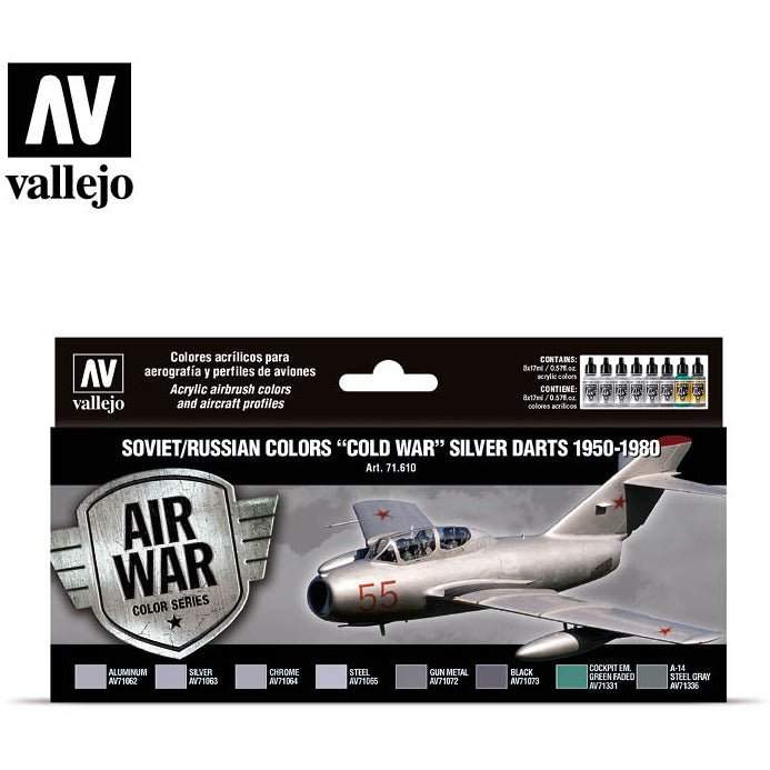 Vallejo Air War - Soviet/Russian colors 'Cold War ½ Silver Darts 1950 - 1980 - Vallejo - ModelCars.com