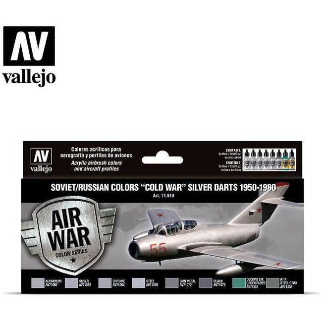 Vallejo Air War - Soviet/Russian colors 'Cold War ½ Silver Darts 1950 - 1980 - Vallejo - ModelCars.com