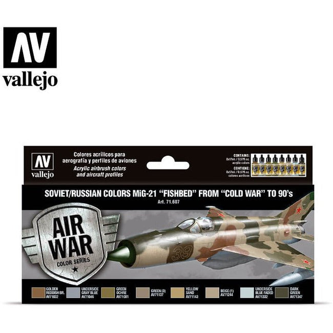 Vallejo Air War - Soviet/Russian colors MiG - 21 'Fishbed ½ from 50's to 90's - Vallejo - ModelCars.com
