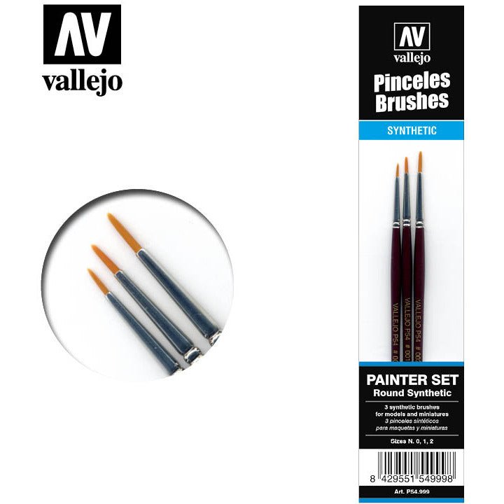 Vallejo Brushes - Painter set (Round synthetic) - Vallejo - ModelCars.com