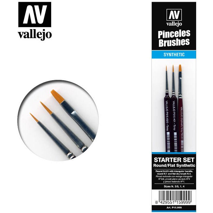 Vallejo Brushes - Starter set synthetic - Vallejo - ModelCars.com