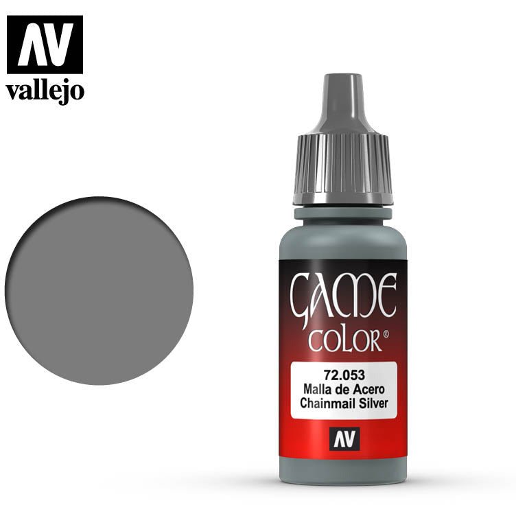 Vallejo Game Color Chainmail Silver 72053 for painting miniatures - Vallejo - ModelCars.com