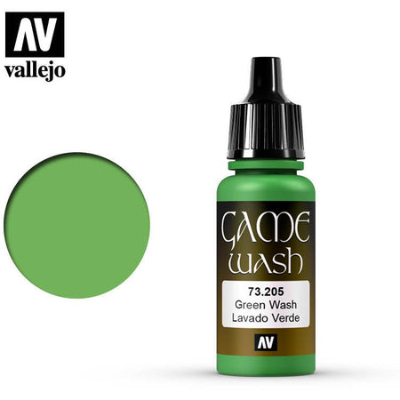 Vallejo Game Color Green Wash 73205 for painting miniatures - Vallejo - ModelCars.com