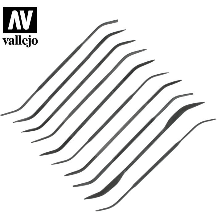 Vallejo Hobby Tools - Set of 10 Curved Files –