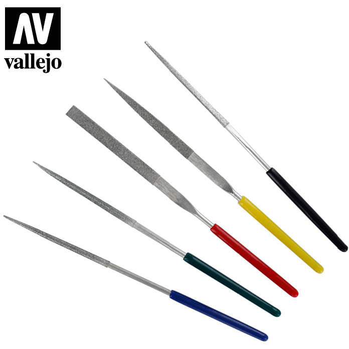 Vallejo Hobby Tools - Set of 5 Mini Diamond Files