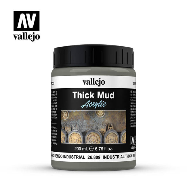 Vallejo Industrial Thick Mud 26809 the color of grayish mud available in 200 ml. pots - Vallejo - ModelCars.com