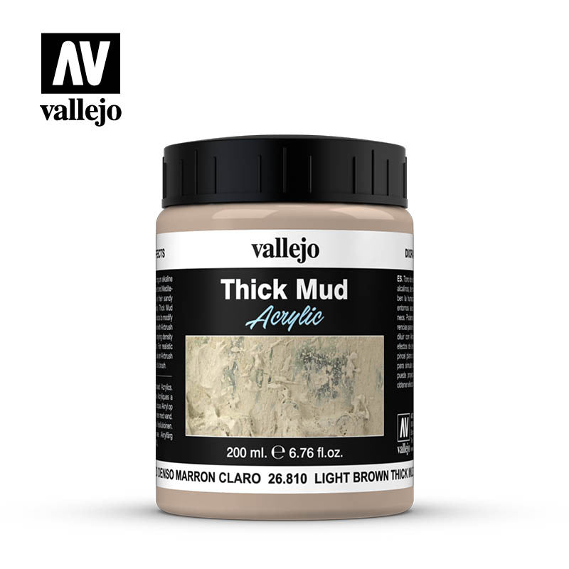 Vallejo Light Brown Thick Mud 26810, the color of mud occurring on alkaline lands - Vallejo - ModelCars.com