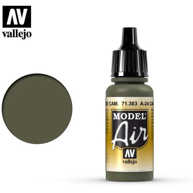 Vallejo Model Air Vallejo A-24M Camouflage Green 71303 acrylic airbrush color-Vallejo-ModelCars.com