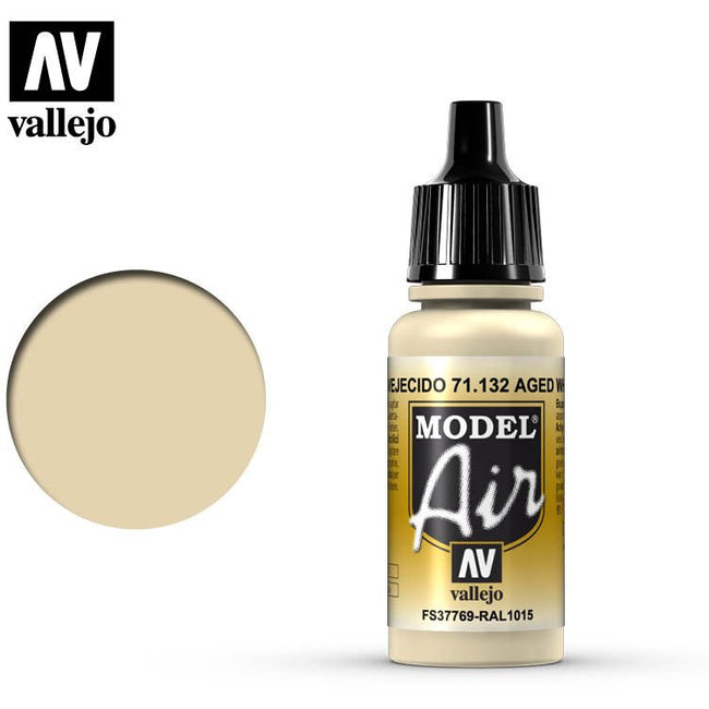 Vallejo Model Air Vallejo Aged White 71132 acrylic airbrush color-Vallejo-ModelCars.com