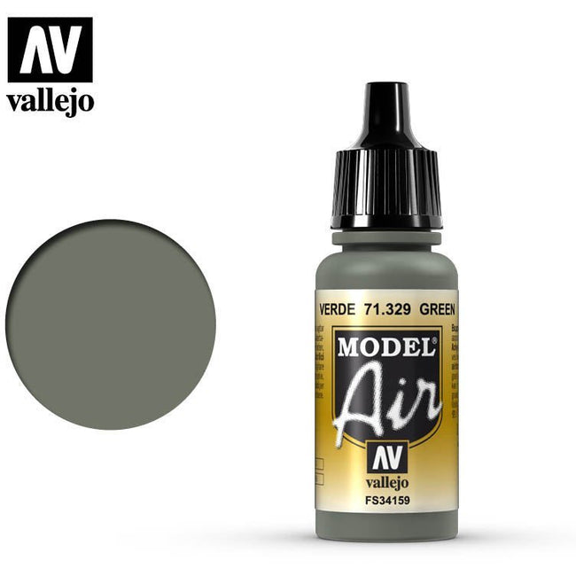 Vallejo Model Air Vallejo Green 71329 acrylic airbrush color-Vallejo-ModelCars.com