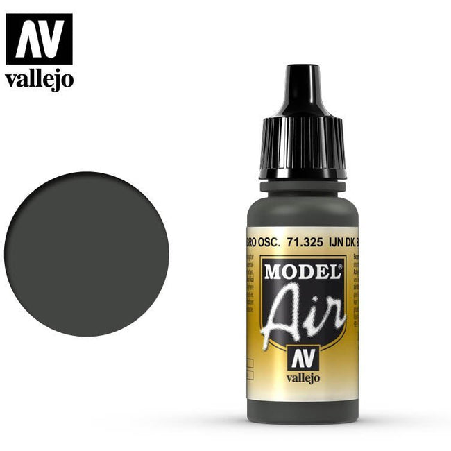 Vallejo Model Air Vallejo IJN Dark Black Green 71325 acrylic airbrush color-Vallejo-ModelCars.com