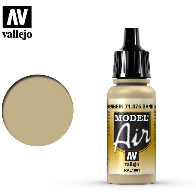 Vallejo Model Air Vallejo RAL1001 Ivory 71075 acrylic airbrush color-Vallejo-ModelCars.com