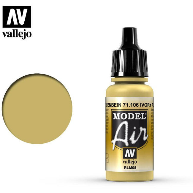 Vallejo Model Air Vallejo RLM05 Ivory 71106 acrylic airbrush color-Vallejo-ModelCars.com