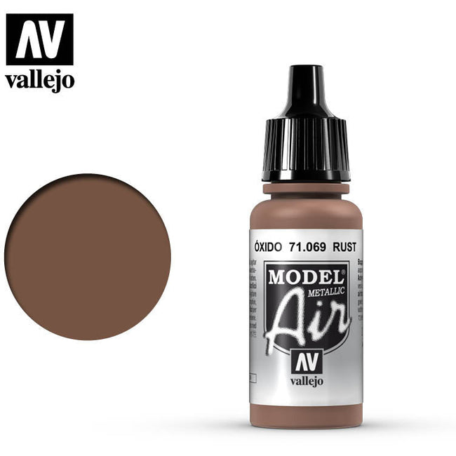 Vallejo Model Air Vallejo Rust (Metallic) 71069 acrylic airbrush color-Vallejo-ModelCars.com