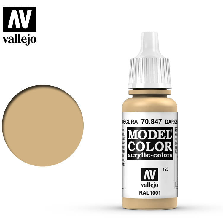 Vallejo Model Color Dark Sand 70847 for painting miniatures - Vallejo - ModelCars.com