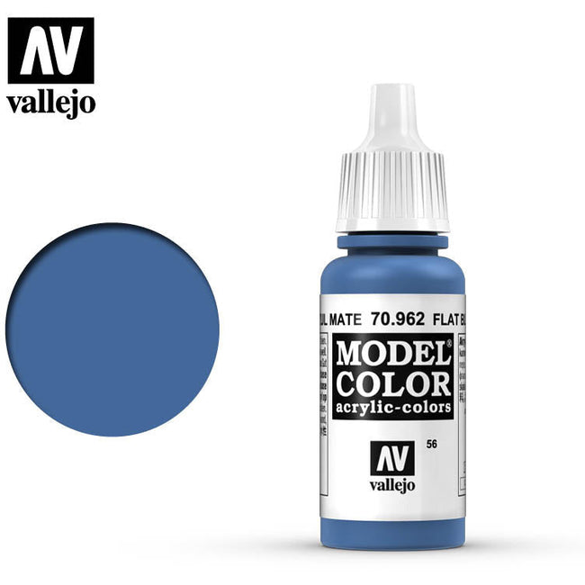 Vallejo Model Color Flat Blue 70962 for painting miniatures-Vallejo-ModelCars.com