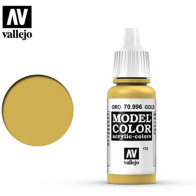 Vallejo Model Color Gold 70996 for painting miniatures-Vallejo-ModelCars.com