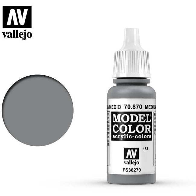 Vallejo Model Color Medium Sea Grey 70870 for painting miniatures-Vallejo-ModelCars.com