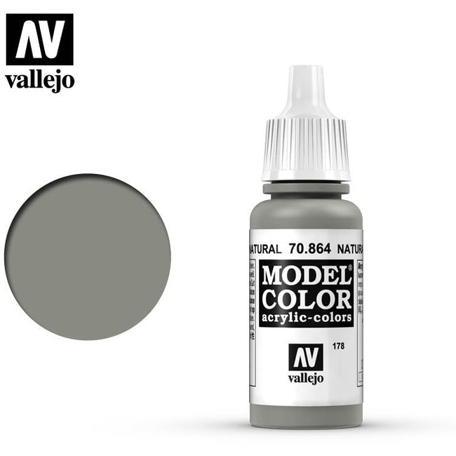 Vallejo Model Color Natural Steel 70864 for painting miniatures-Vallejo-ModelCars.com
