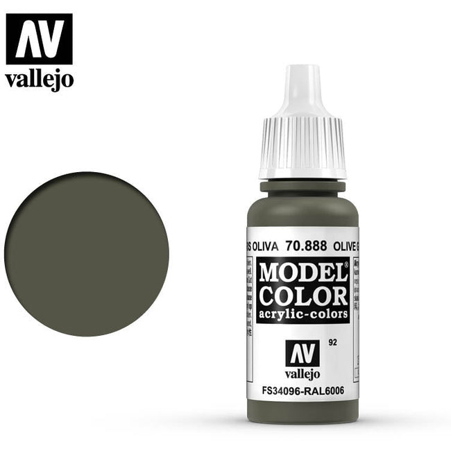 Vallejo Model Color Olive Grey 70888 for painting miniatures-Vallejo-ModelCars.com