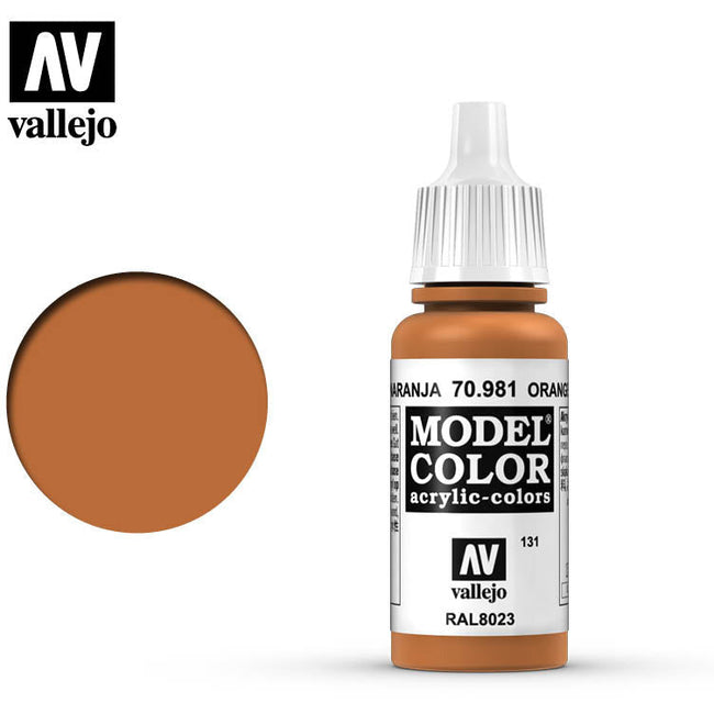 Vallejo Model Color Orange Brown 70981 for painting miniatures-Vallejo-ModelCars.com