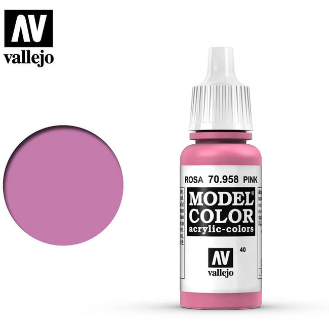 Vallejo Model Color Pink 70958 for painting miniatures-Vallejo-ModelCars.com