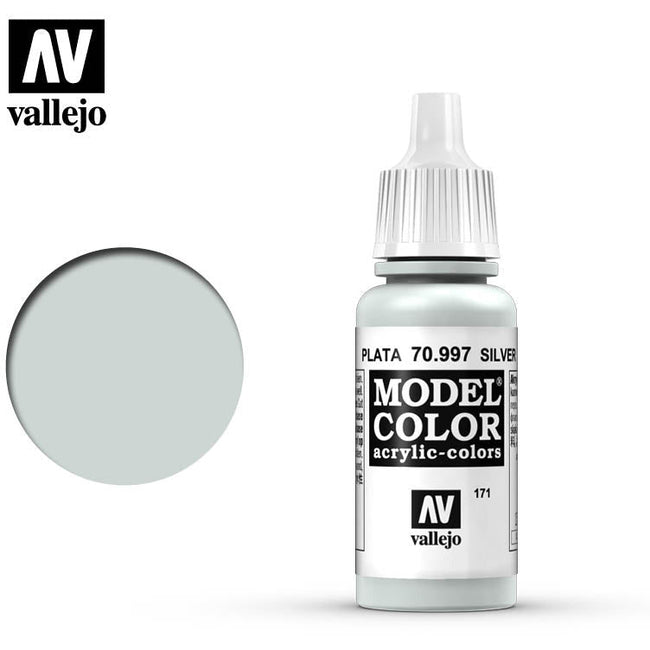 Vallejo Model Color Silver 70997 for painting miniatures-Vallejo-ModelCars.com
