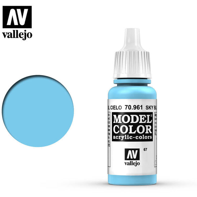 Vallejo Model Color Sky Blue 70961 for painting miniatures-Vallejo-ModelCars.com