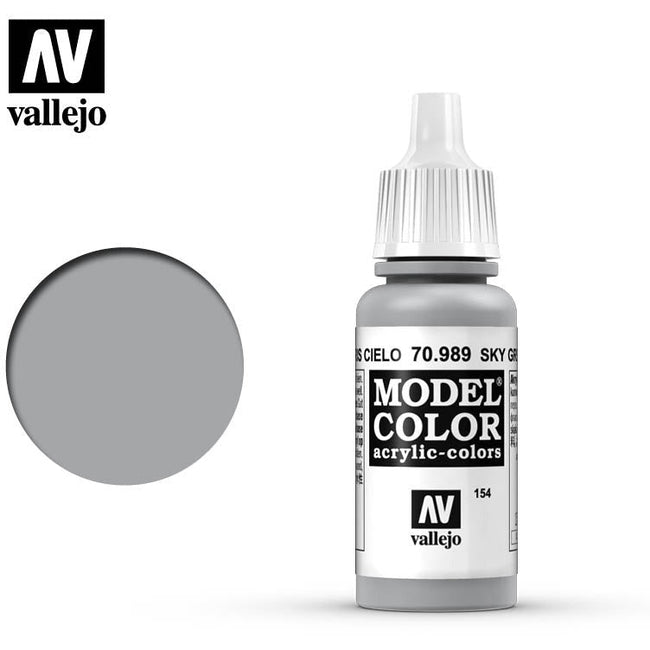 Vallejo Model Color Sky Grey 70989 for painting miniatures-Vallejo-ModelCars.com