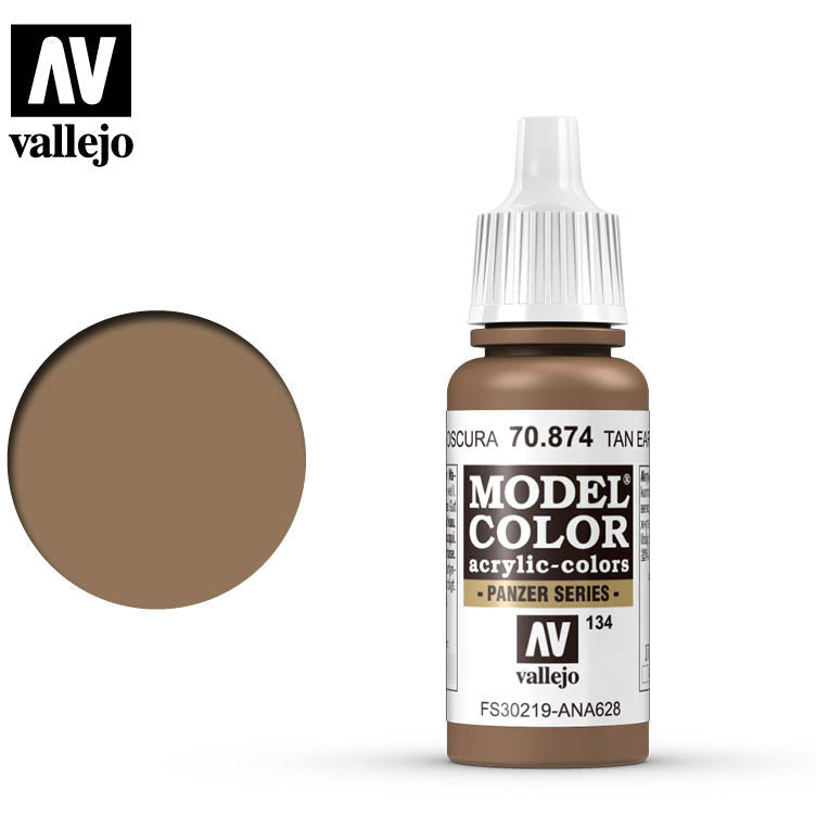 Vallejo Model Color Tan Earth 70874 for painting miniatures - Vallejo - ModelCars.com