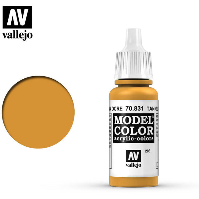 Vallejo Model Color Tan Glaze 70831 for painting miniatures - Vallejo - ModelCars.com