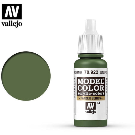 Vallejo Model Color Uniform Green 70922 for painting miniatures - Vallejo - ModelCars.com