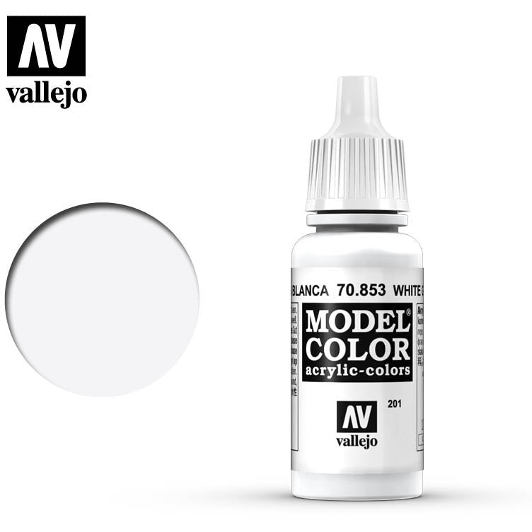 Vallejo Model Color White Glaze 70853 for painting miniatures - Vallejo - ModelCars.com