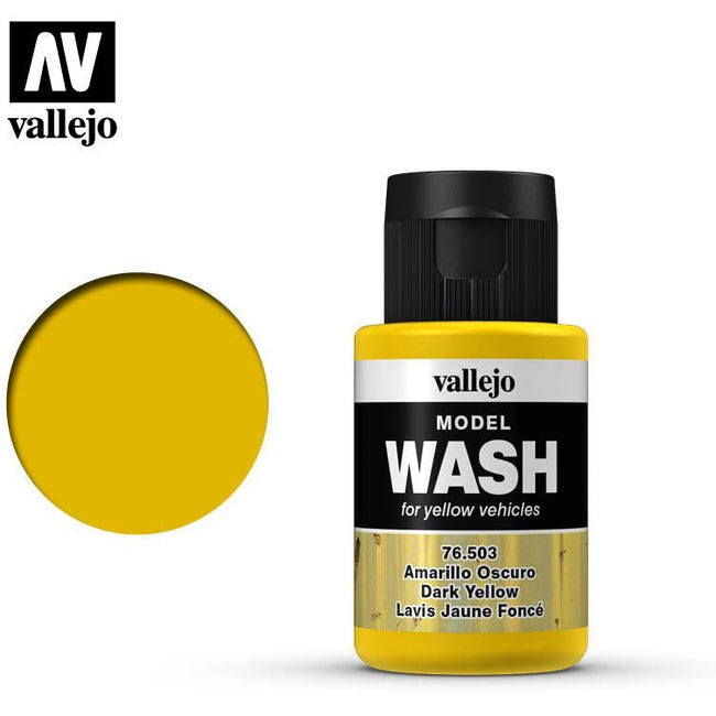 Vallejo Model Wash Dark Yellow 76503 in 35 ml bottles-Vallejo-ModelCars.com