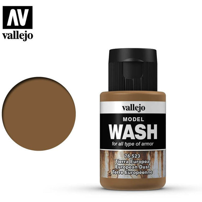 Vallejo Model Wash European Dust 76523 in 35 ml bottles-Vallejo-ModelCars.com
