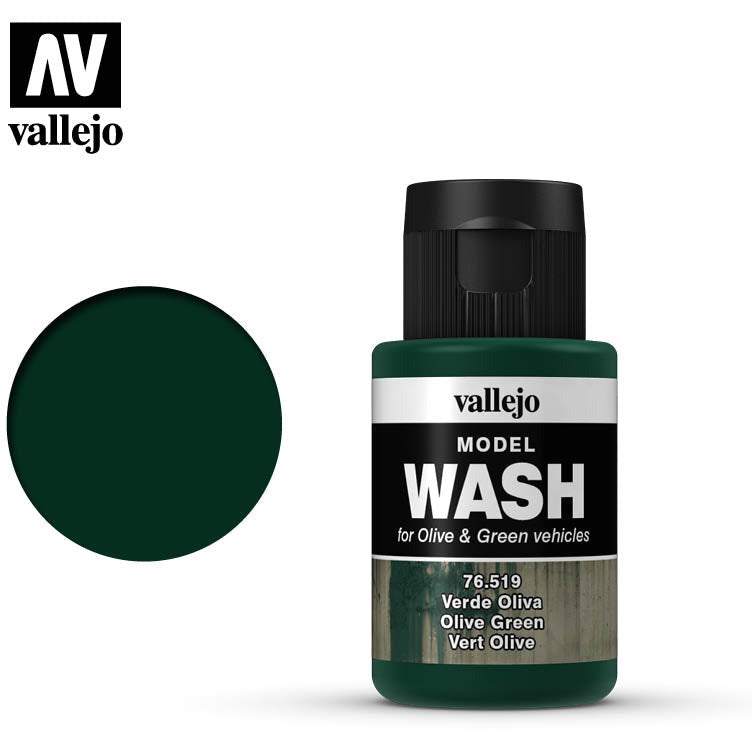 Vallejo Model Wash Olive Green 76519 in 35 ml bottles