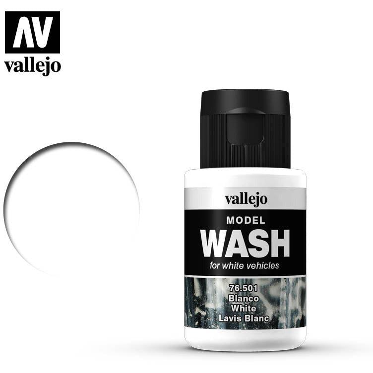 Vallejo Model Wash White 76501 in 35 ml bottles